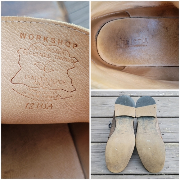 Bed Stu Louis Rustic Teak Brown Distressed Lace-up Leather Ankle Dress Boots 12 - Picture 4 of 8